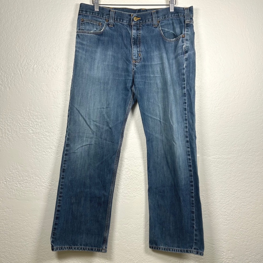 Carhartt Blue Relaxed Straight Leg Jeans B320 WTB Workwear Size 36x30